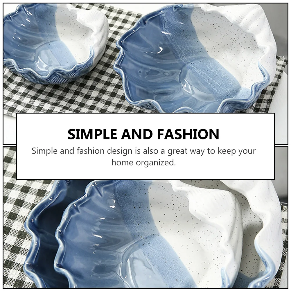 

1Pcs Seashell Shaped Organizer Delicate Detail Display Tray Modern Stylish Home Decor Tray Key Display Plate