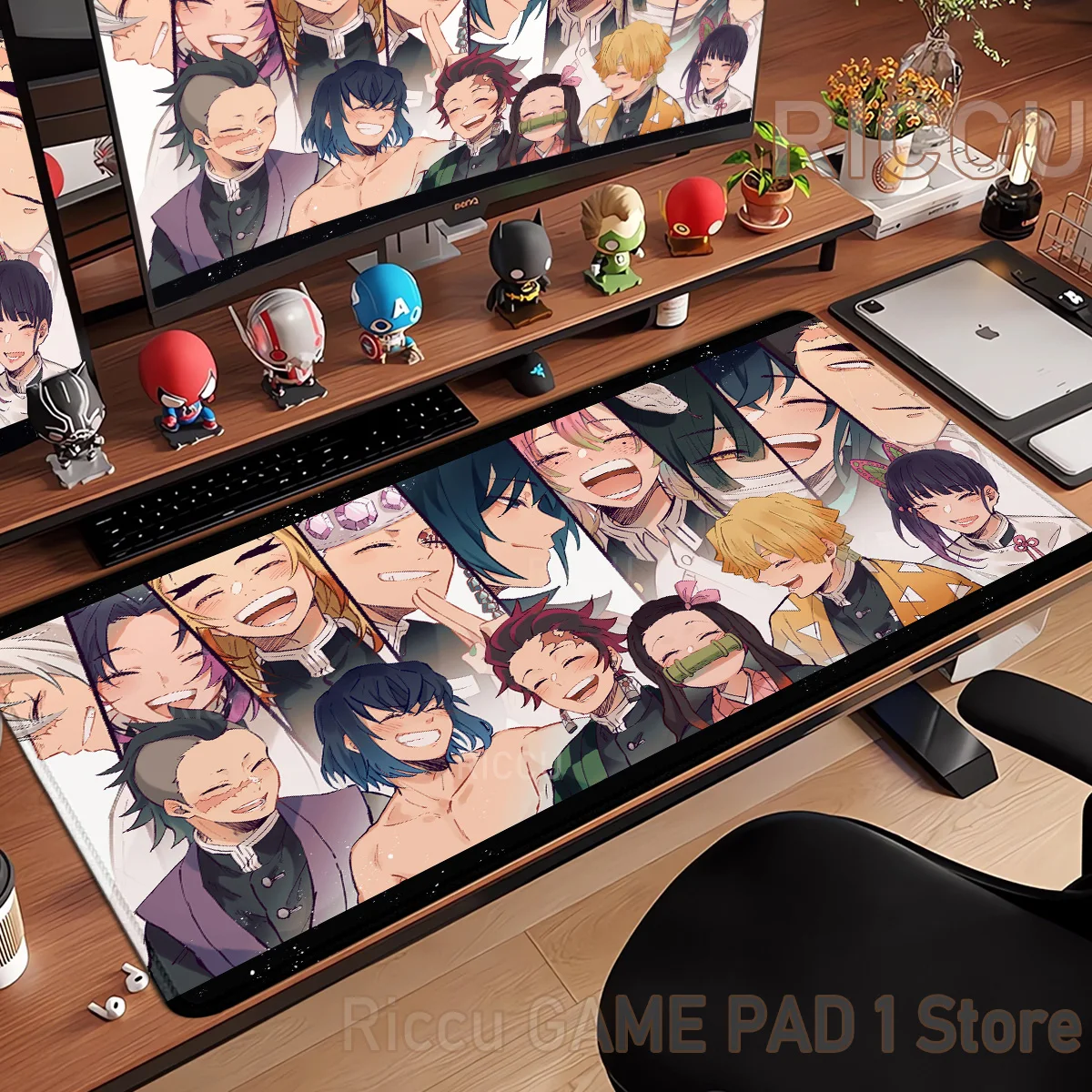 

HD Kimetsu no Yaiba Mouse Pad Gaming Laptops Keyboard Mat Deskmat Pc Accessories Desk Protector Mousepad Gamer Anime Mause Pad