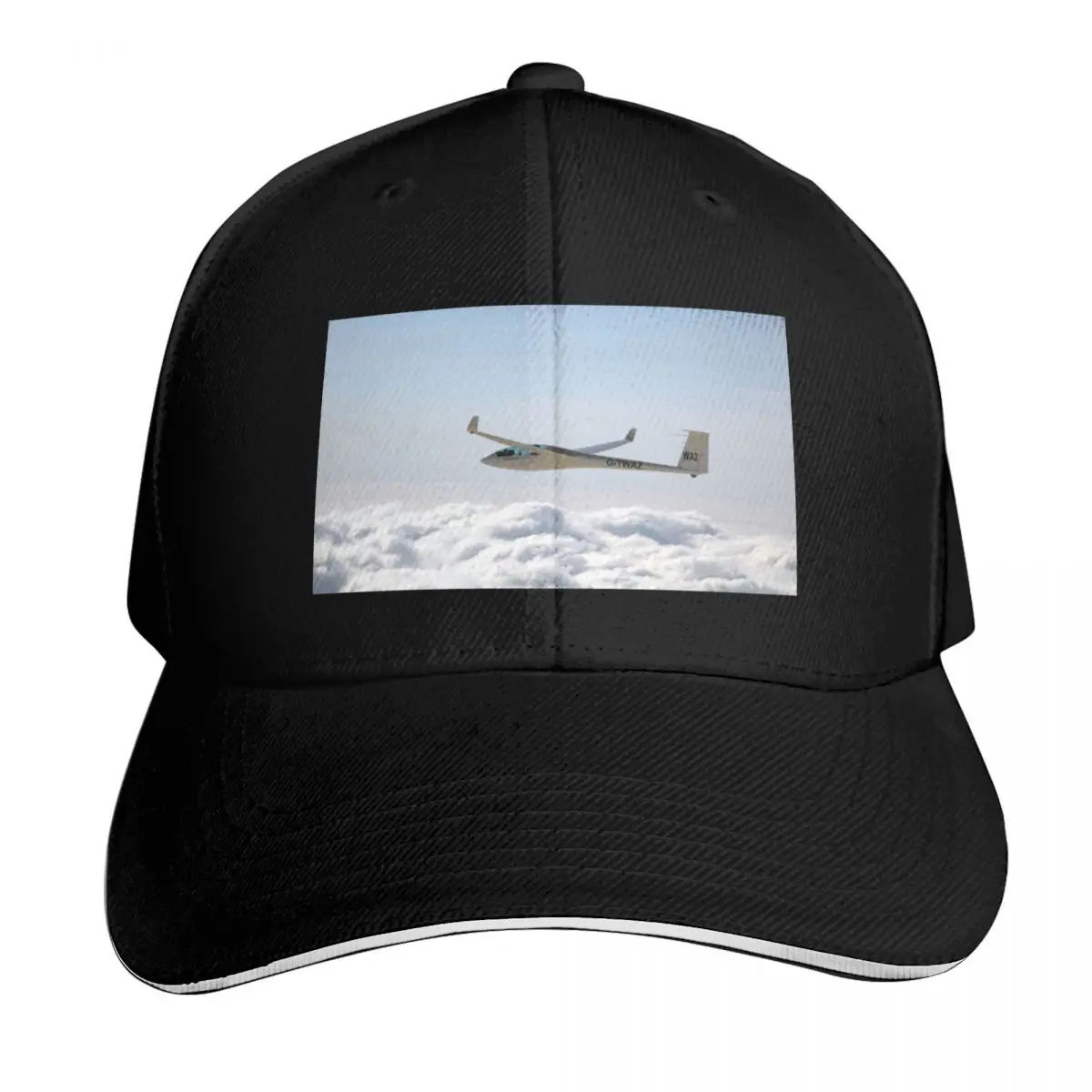 Glider soaring high. Baseball Cap Strapback Dad Hat Six Panel Structured Crown Sun Protection UPF 50+