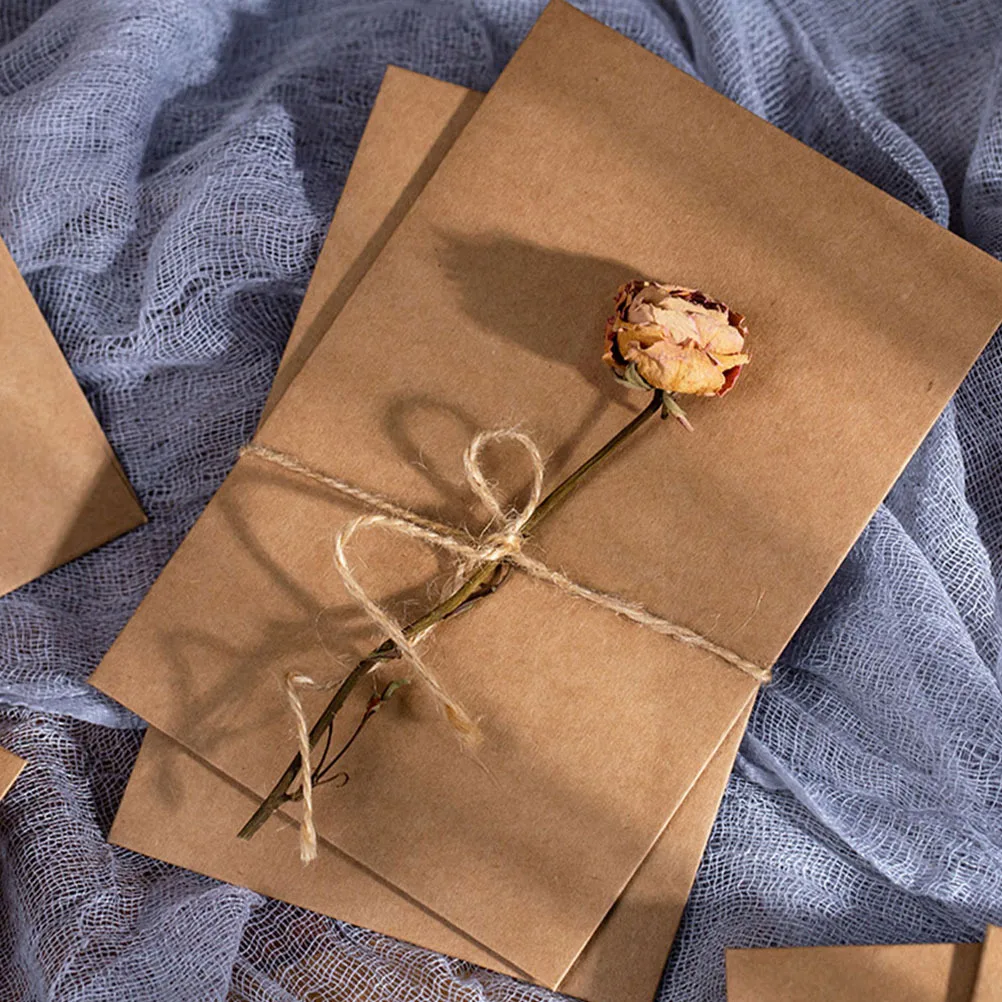 

20Pcs Vintage Kraft Paper Storage Envelopes String Closure Office Document Organizer Folder Organizer File Envelopes