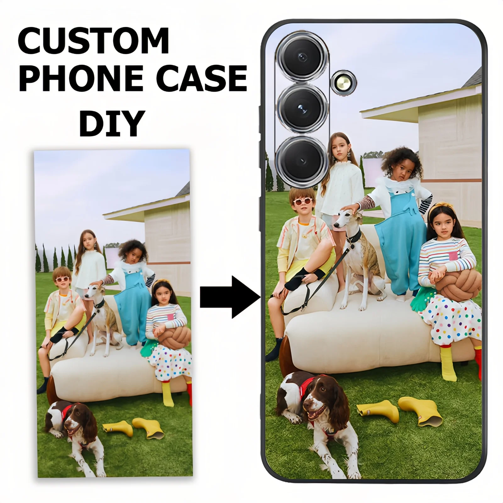 DIY Photo Phone Case For Samsung Galaxy S20 Ultra Plus S21 S22 S23 S24 S25 S26 A35 A52 A53 A54 A55 Soft Shockproof Back Cover