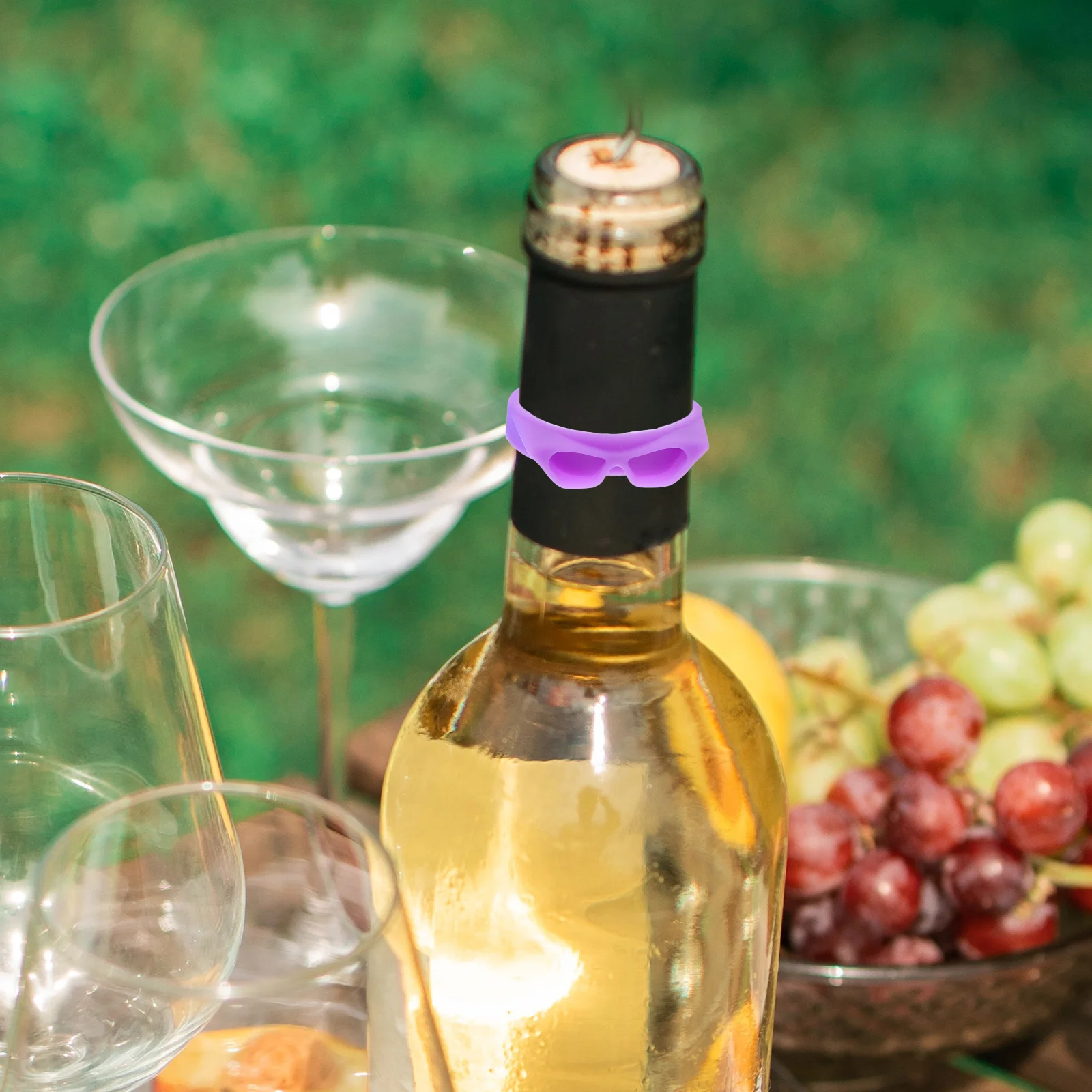 

6Pcs Silicone Wine Bottle Markers Reusable Drink Glass Tags Party Accessories Multi Marker Silicone