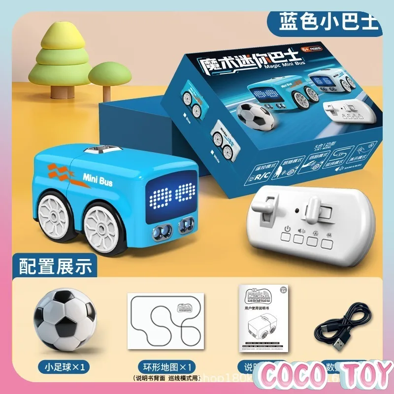 New Cross-border Mini Smart Remote Control Car Gesture Sensing Follow Automatic Obstacle Avoidance Desktop Small Bus Toy Gift