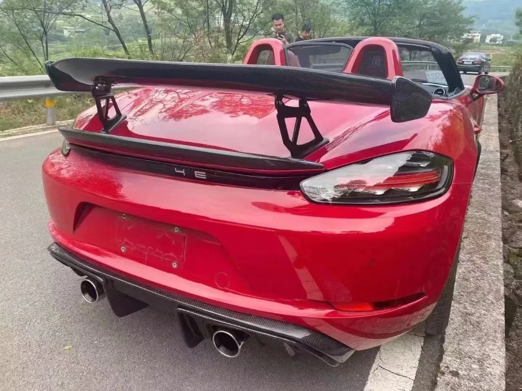 Suitable For Porsche 718 Kaman, Boxter Modified GT4 Large Surround, Half Carbon Front Bar, Rear Spoiler, Rear Wing, Tail Throat