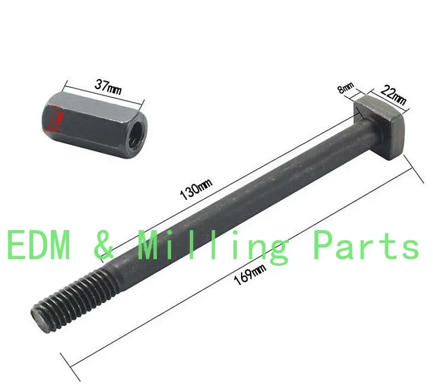 Montaje de perno en T para fresadora CNC, pieza de molino, B155-157, Cabeza J, M1431 para herramienta Bridgeport