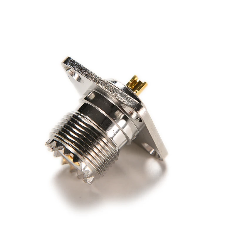 1/2/5Pcs UHF SO-239 Female 4-holes Flange Panel Chassis Bulkhead Socket Mount Adapter SO239 UHF Female 4hole Flange Connector image 4