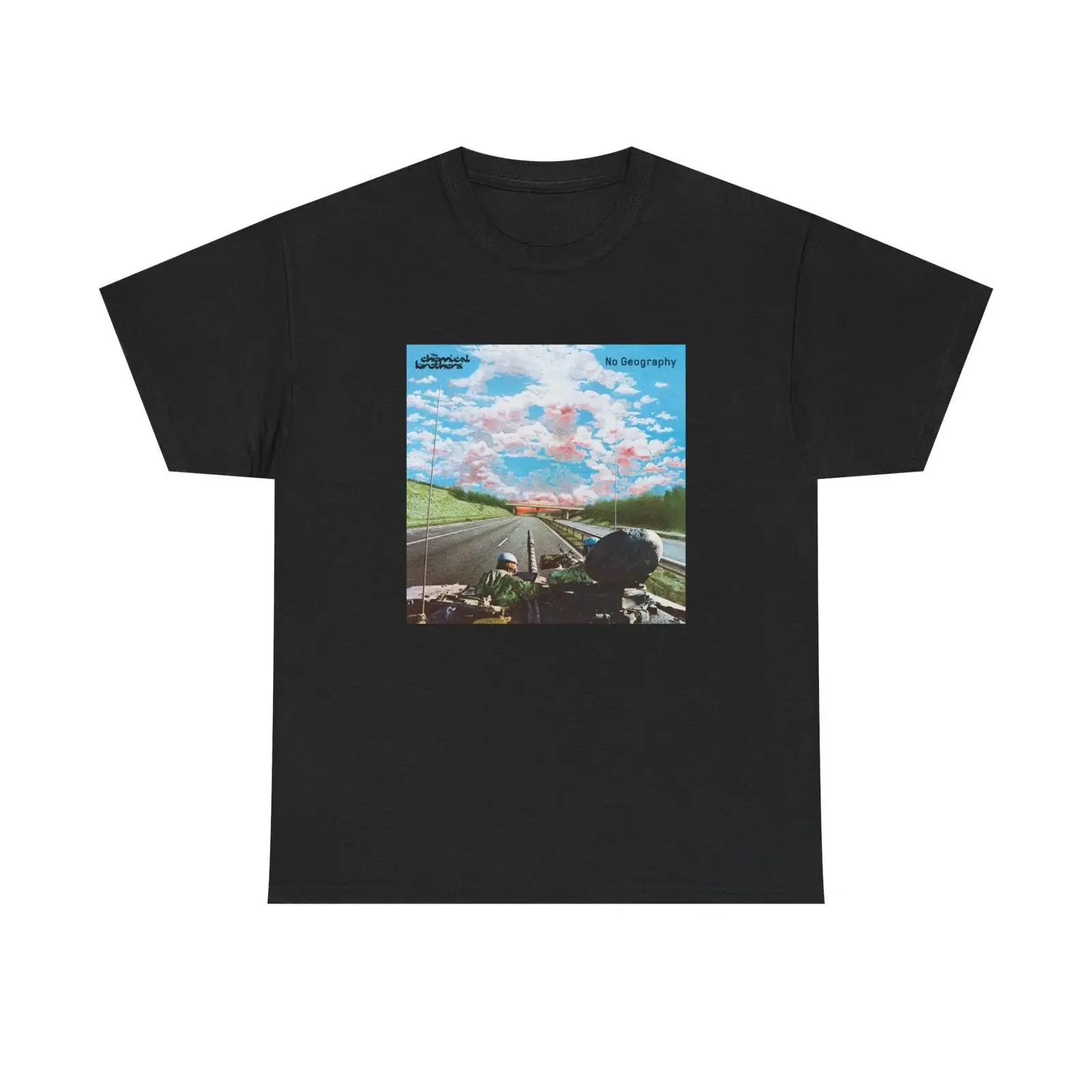 The Chemical Brothers No Geography Premium T shirt vintage Washed Slightly Breathable streetwear Stylish Versatile Casual