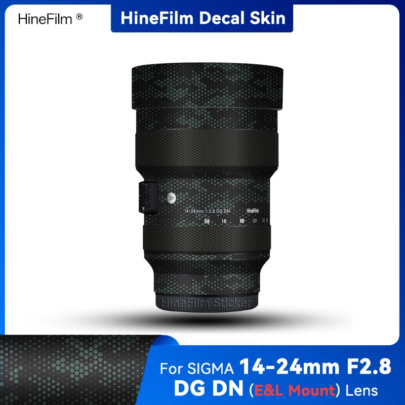 Hinefilm Skin for Sigma 14-24 F2.8 FE / L Mount Lens Decal Skin for Sigma 14-24mm F2.8 DG DN Art Lens Sticker 1424 f2.8 Wrap