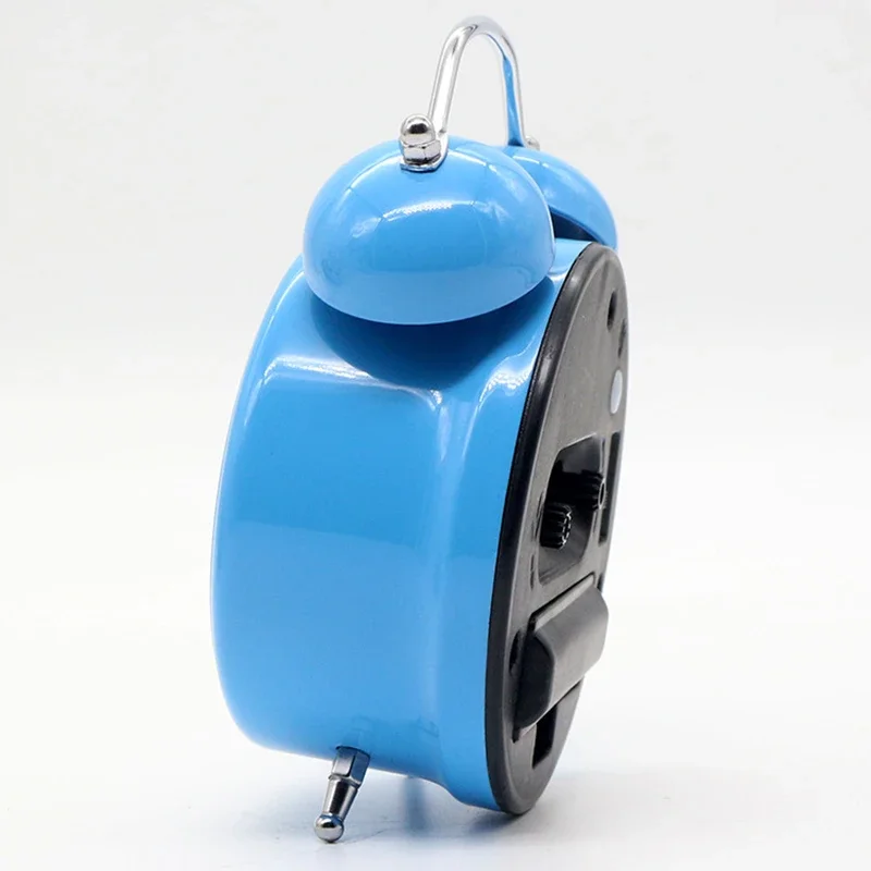 Retro Loud Alarm Clock Double Bell Mechanical Key Wound Silent Pointer Alarm Clock Night Light