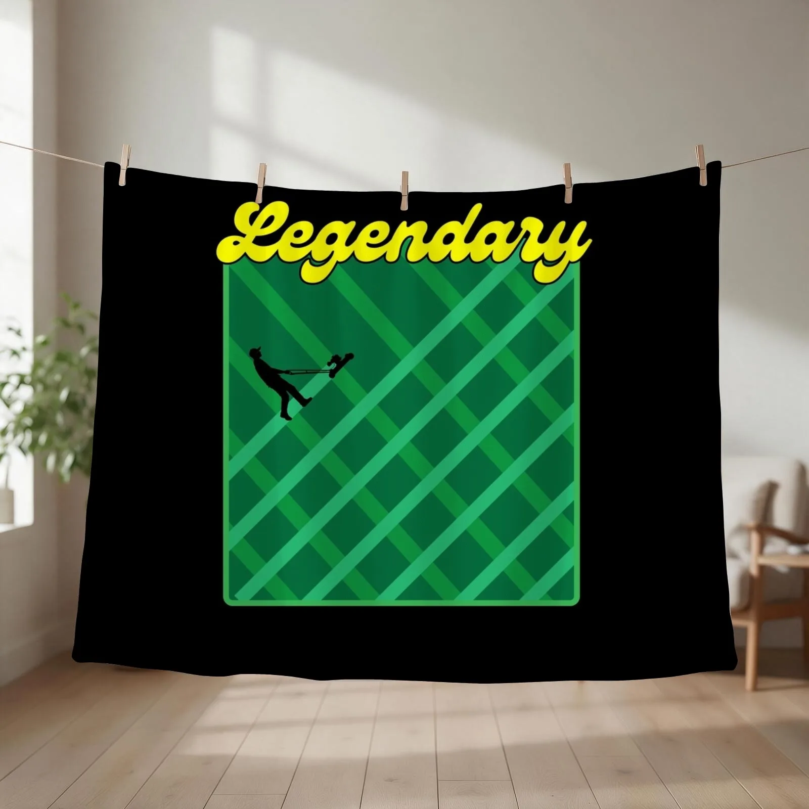 Legendary Lawn Mower Grass Dad Funny Throw Blanket Soft Plush Plaid Cute Decorative Throw Single Blankets