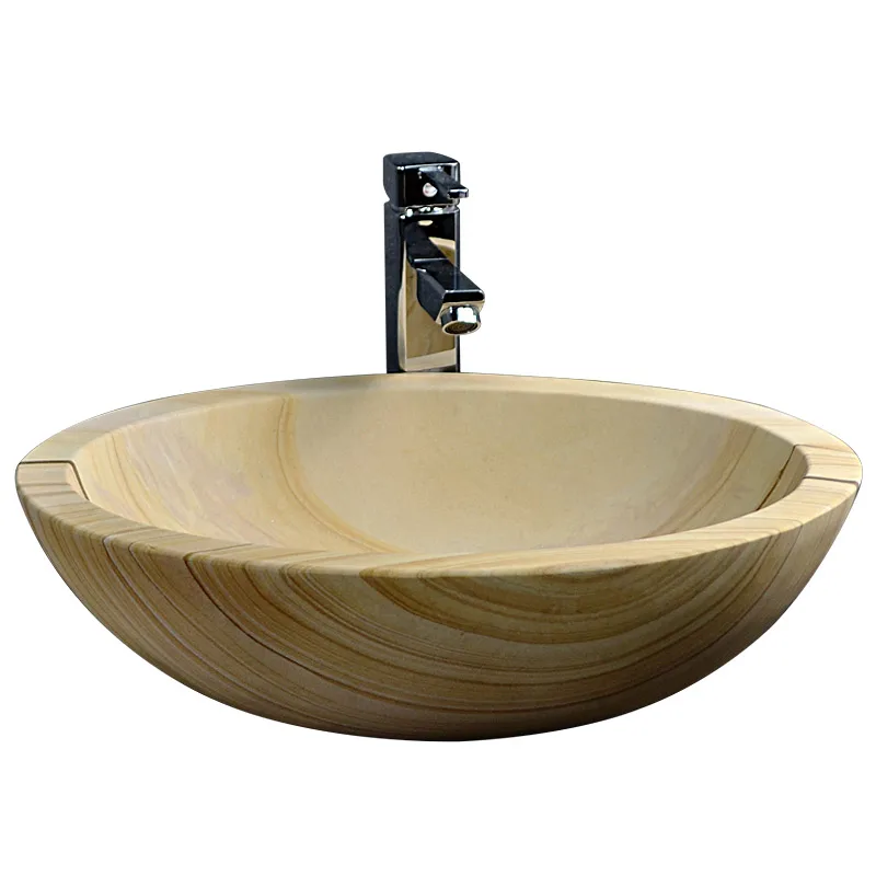 

Balcony Platform Basin Washbasin Bathroom Household Retro Simple Oval Art Washbasin