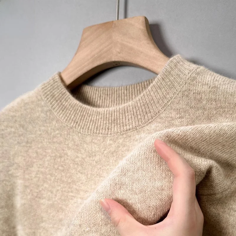 

Rn мужской вязаный шерстяной свитер круглый Ne теплый базовый слой irt Camere осень-зима Sle Overhead Casual Long Sve