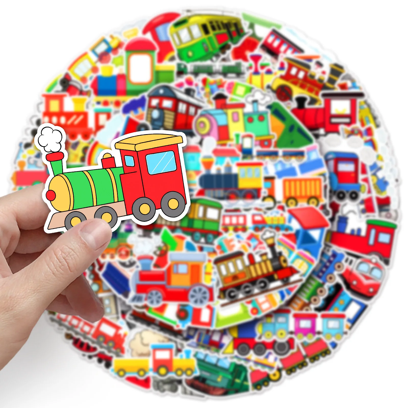

10/50/100PCS Fun Transportation Small Train Stickers Personalized Creative Doodle Decal Kids Toy DIY Skateboard Water Cup Desk