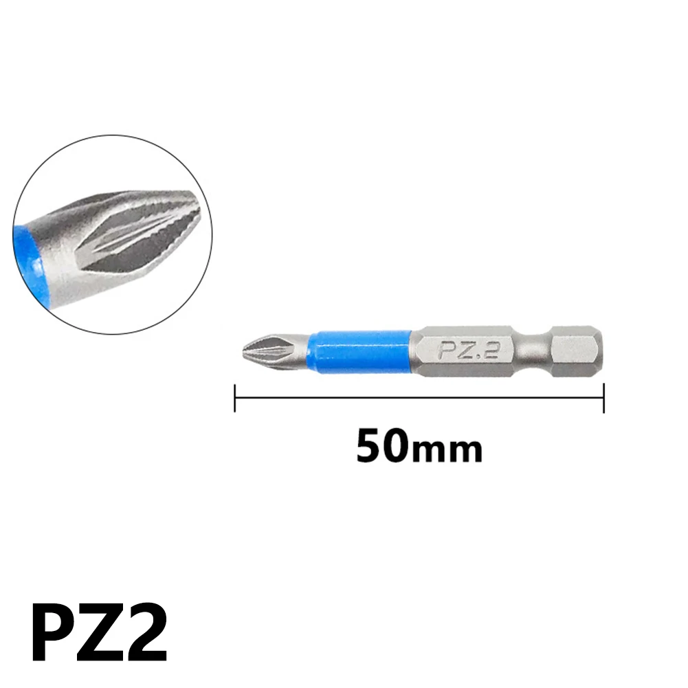 Imagem -05 - Dureza Azul Liga de Aço Screwdriver Bit Grupo Ferramenta Elétrica Magnética Ph1 Ph2 Ph2 Ph3 Ph3 Pz2 Pz3 12 Pcs Alta