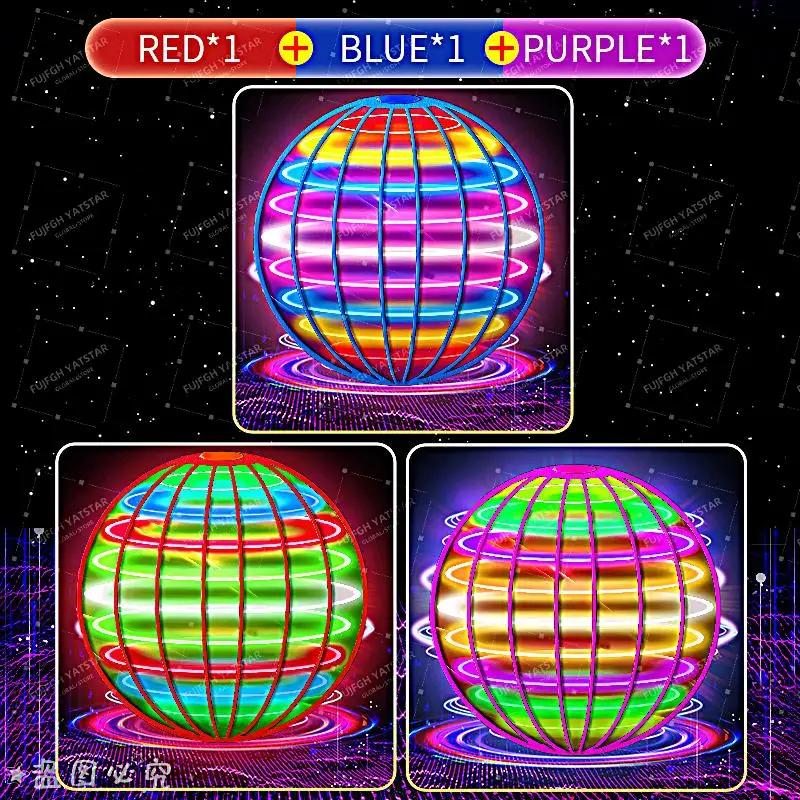 Vliegende Orb Bal 2026 Geüpgraded, Handbediende Boomerang Spinner met LED Verlichting, Mini Drone Hover Bal Speelgoed Verjaardagscadeaus - afbeelding 1