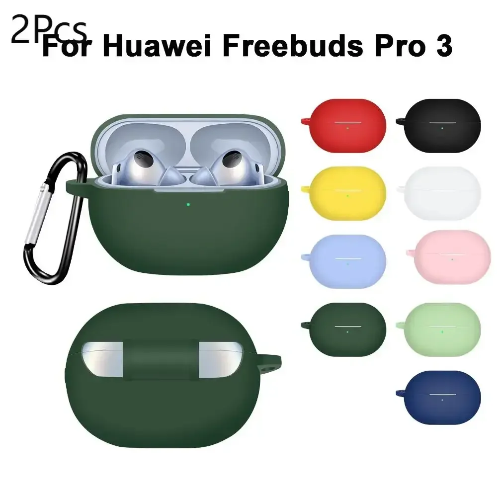 

2pcs For Huawei Freebuds Pro 3 Earphone Case With Keychain 2023 New Earbuds Cover 3D Silicone Case For Huawei Freebuds Pro 3 Cov