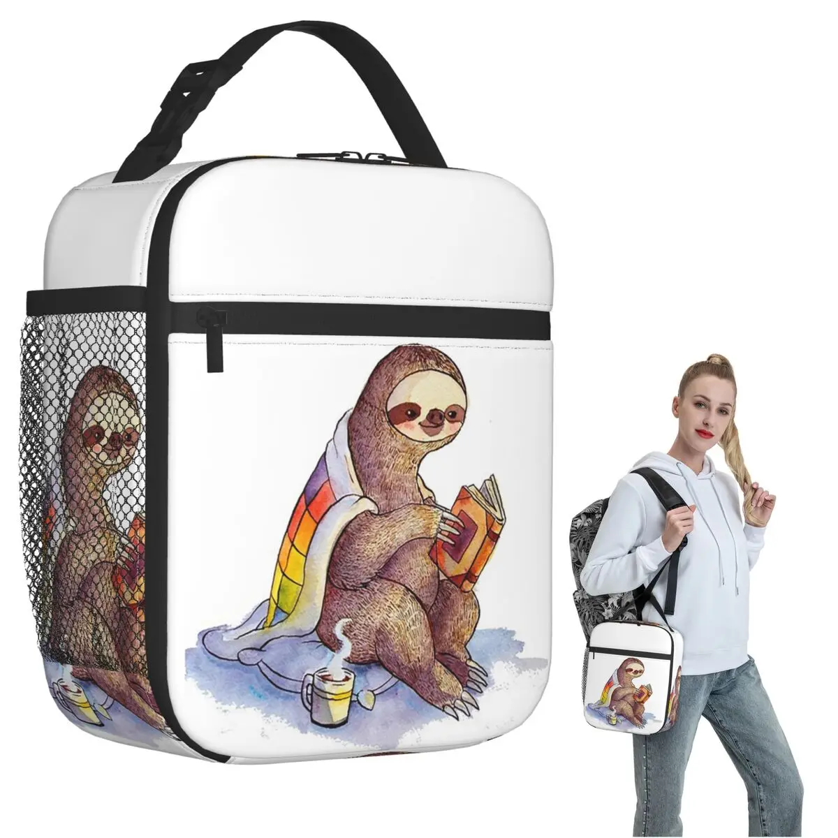 

Утепленная сумка для обеда Cozy Sloth для женщин и детей, портативная термосумка для еды
