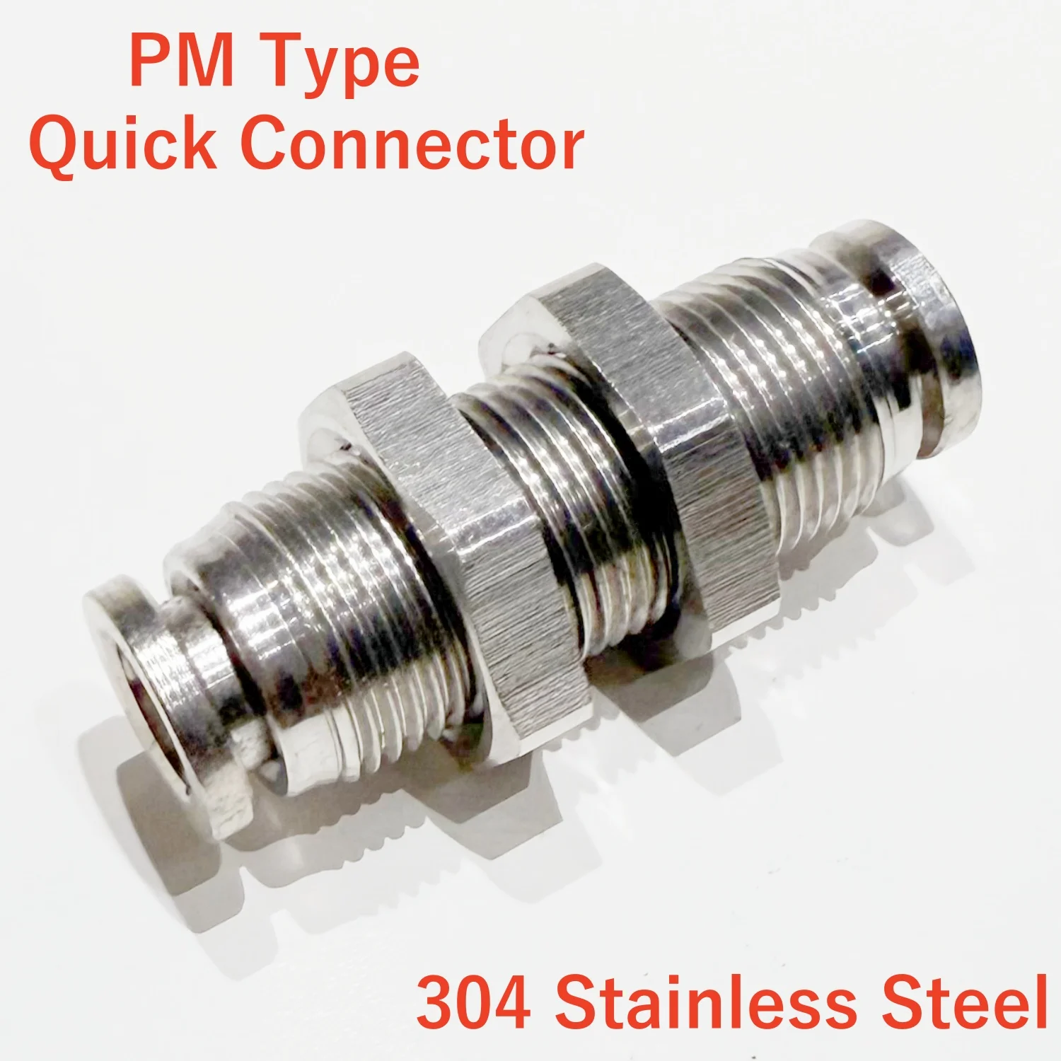 304 Stainless Steel Pneumatic Push In Quick Connector Air Fitting Fit Tube OD 4/6/6.35/8/9.52/10/12/12.7/14/16mm