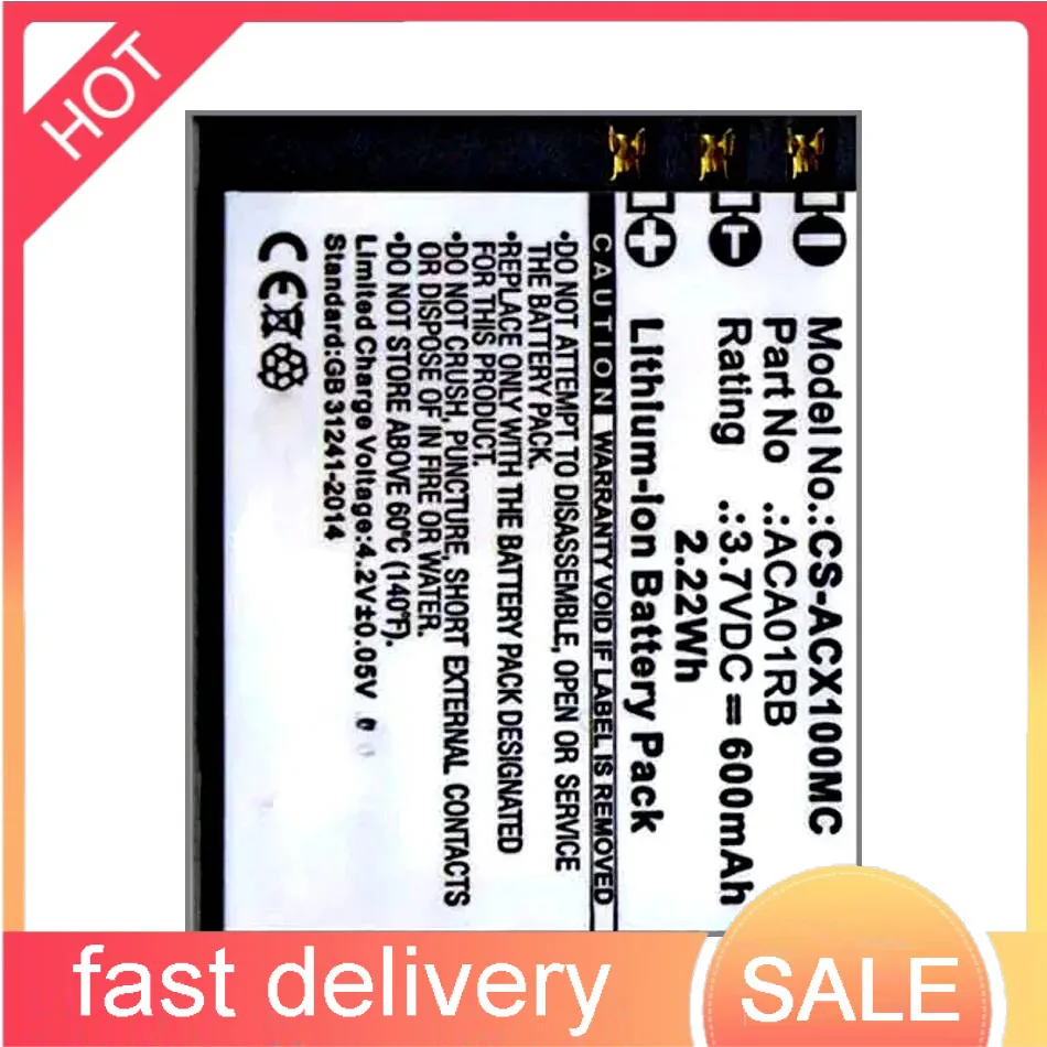

For Activeon CX HD CX Gold Sports Camera Battery 600mAh High Compatibility