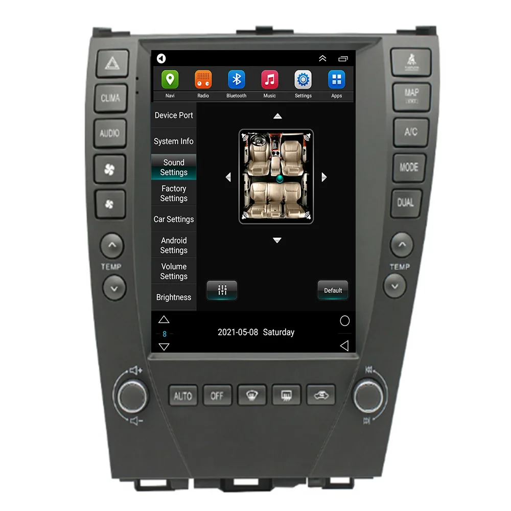 2025 New Android 14 For Lexus ES ES240 ES300 ES330 ES350 2006-2011 2012 For Tesla Style Screen Car Radio Multimedia Player