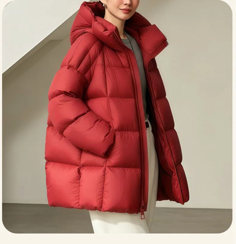 Women Down Coats Long Sleeve New Soft Solid Lightweight Bread Down Jacket Female Warm Coat Lapel Outerwear Winter 2026
