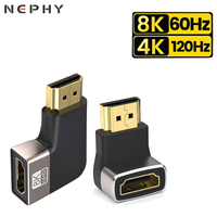 8K 60HZ 4K 120HZ HDMI 2.1 Connector Cable Mini Adapter For PS4 Xiaomi TV Laptop 90 270 Degree Right Angle Elbow Extender 48Gbps