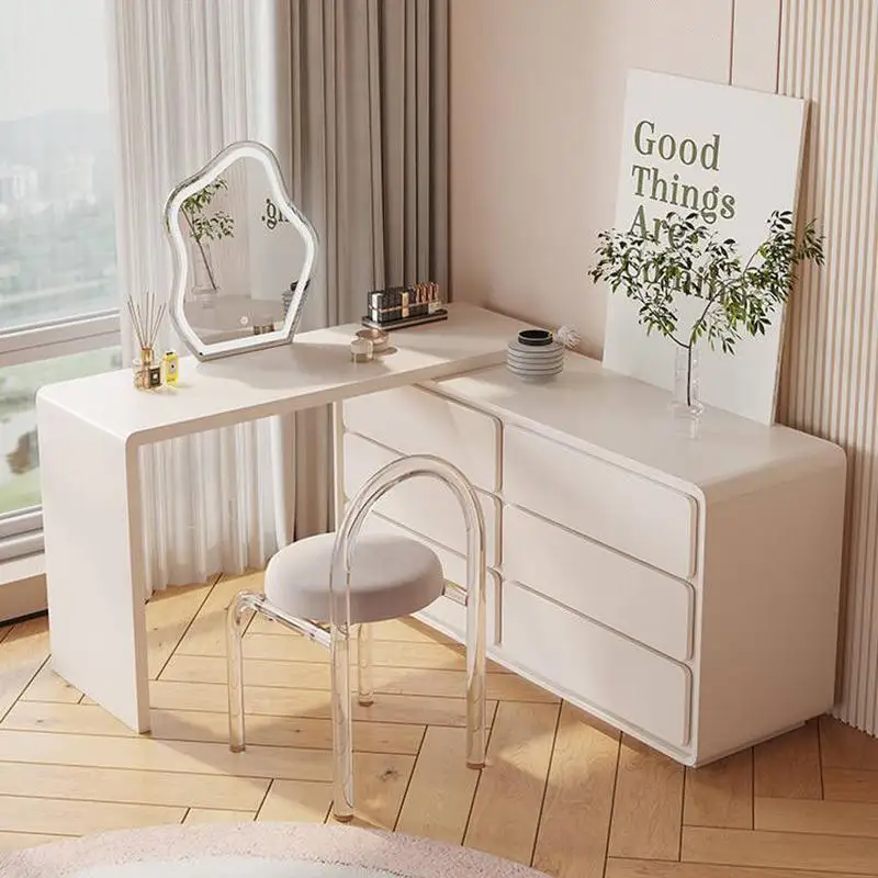 

Coffee Jewelry Vanity Table Bedroom Dining Japanese Skincare Dressing Table Korean Single Comfortable Maquillaje Salon Furniture