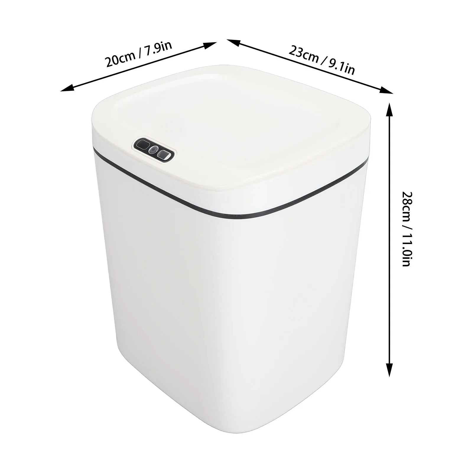 Bathroom Automatic Trash Can Battery Powered Prevent Smell Easy To Clean Automatic Motion Sensor Rubbish Can for Living Room