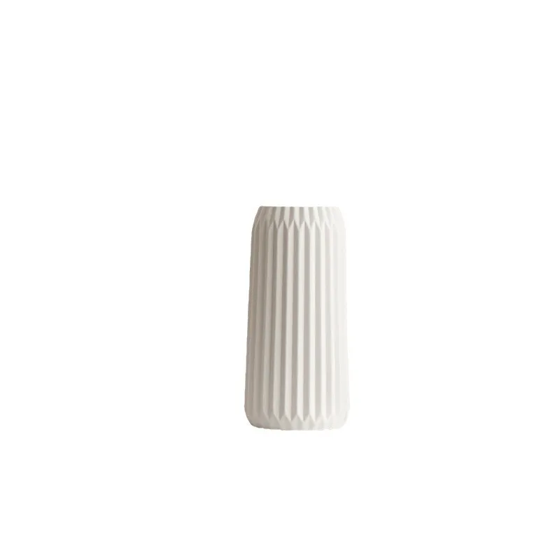 

Cross-border simple striped ins wind ceramic vase flower arrangement ornament flower dried flower home furnishings bedroom table