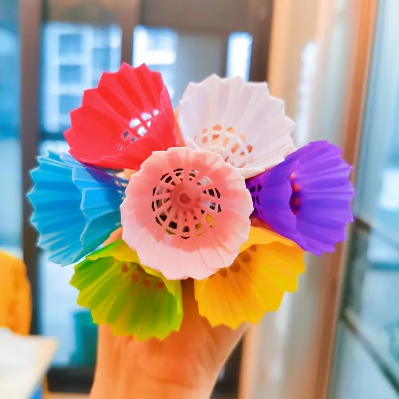 Creative Mini Badminton Keychain Cute Shuttlecock Key Chains PVC Keyring Colorful Car Key Holder Bag Pendant Jewelry Club Gifts