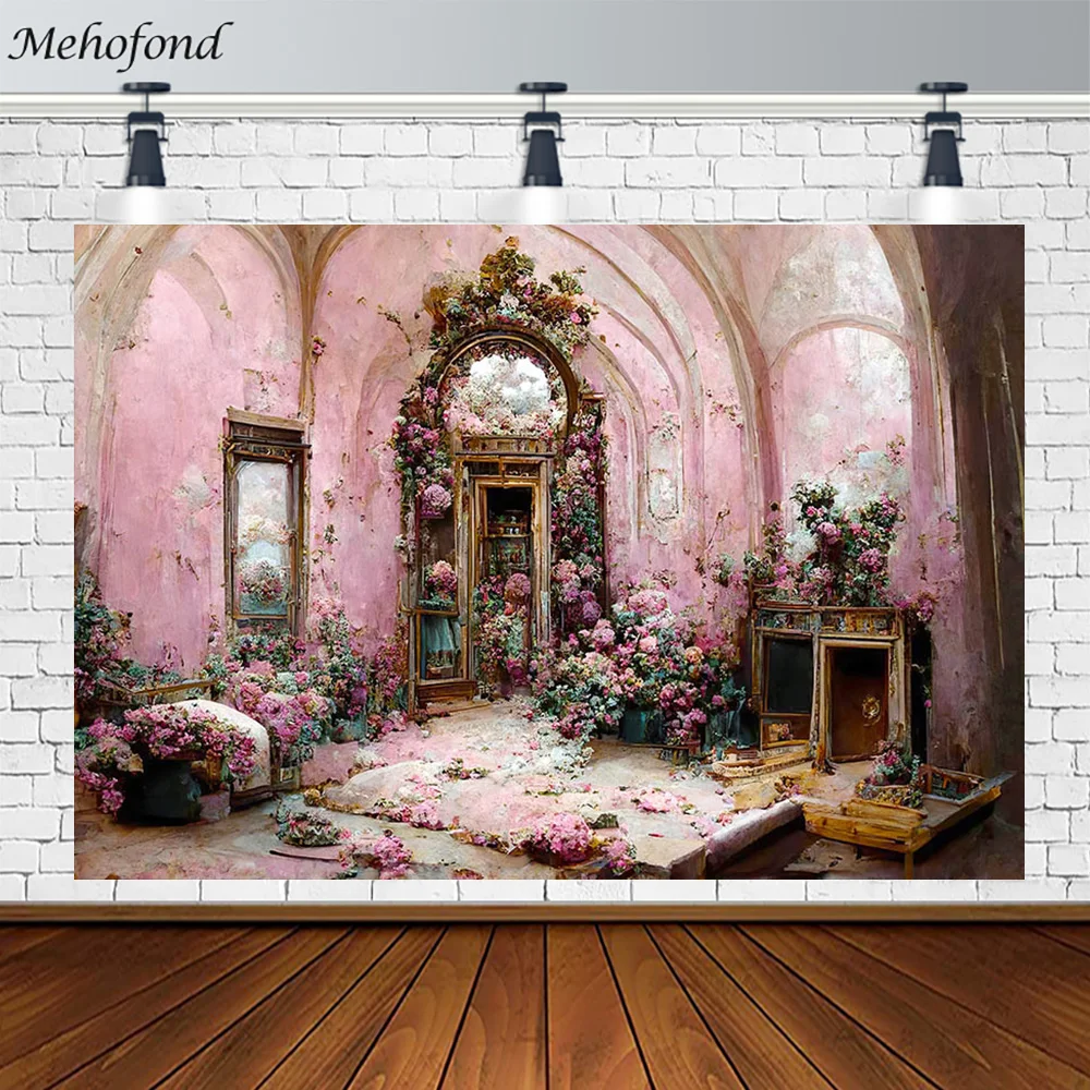 

Mehofond Portrait Photography Wonderland Backdrop Luxury Palace Wedding Party Decoration Indoor Photo Studio Photocall Props