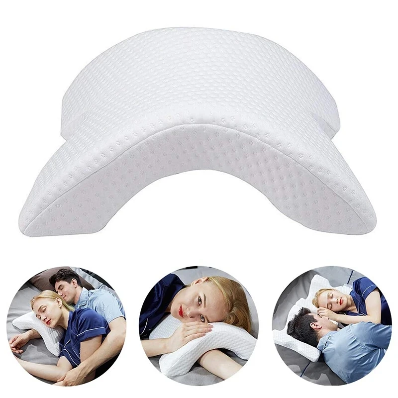 U-Shaped Curved Orthopedic Pillow for Sleep Memeory Foam Hand Pillow Hollow Orthopedic Products Neck Pillow Travel Side Sleepers