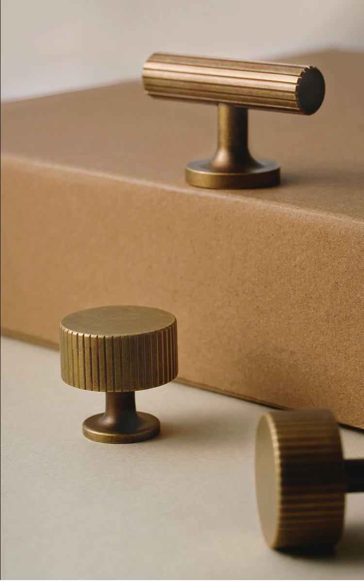 Dooroom Messing-Möbelgriff, Retro-Streifenknopf für Schrank, Kleiderschrank, Schminktisch, Schuhschrank, Schublade, Kommode, Großhandel verfügbar – Detail 8