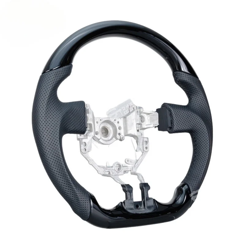 For Toyota 86 (2012-2015) Matte Black Spray-Painted & Perforated Leather Steering Wheel (Sports Car Modified Part)