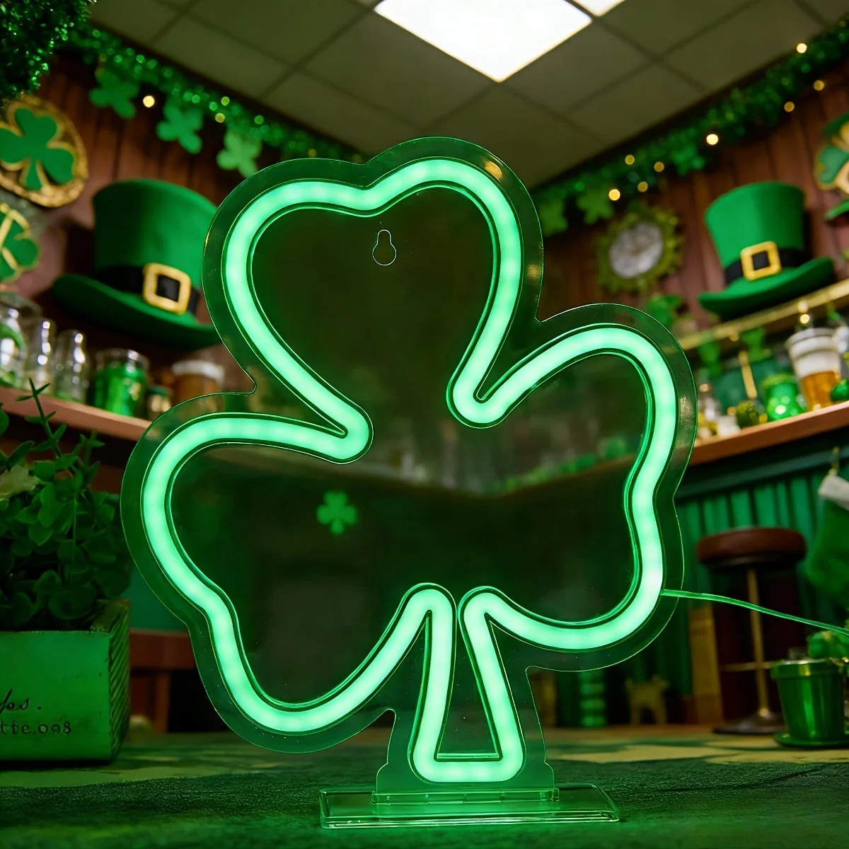 USB- LED Neon St Day Lights Suitable for Irish Shamrock Clover Tube Signs,  Plug-and-Play Indoor/Outdoor for, Parties, Birthdays