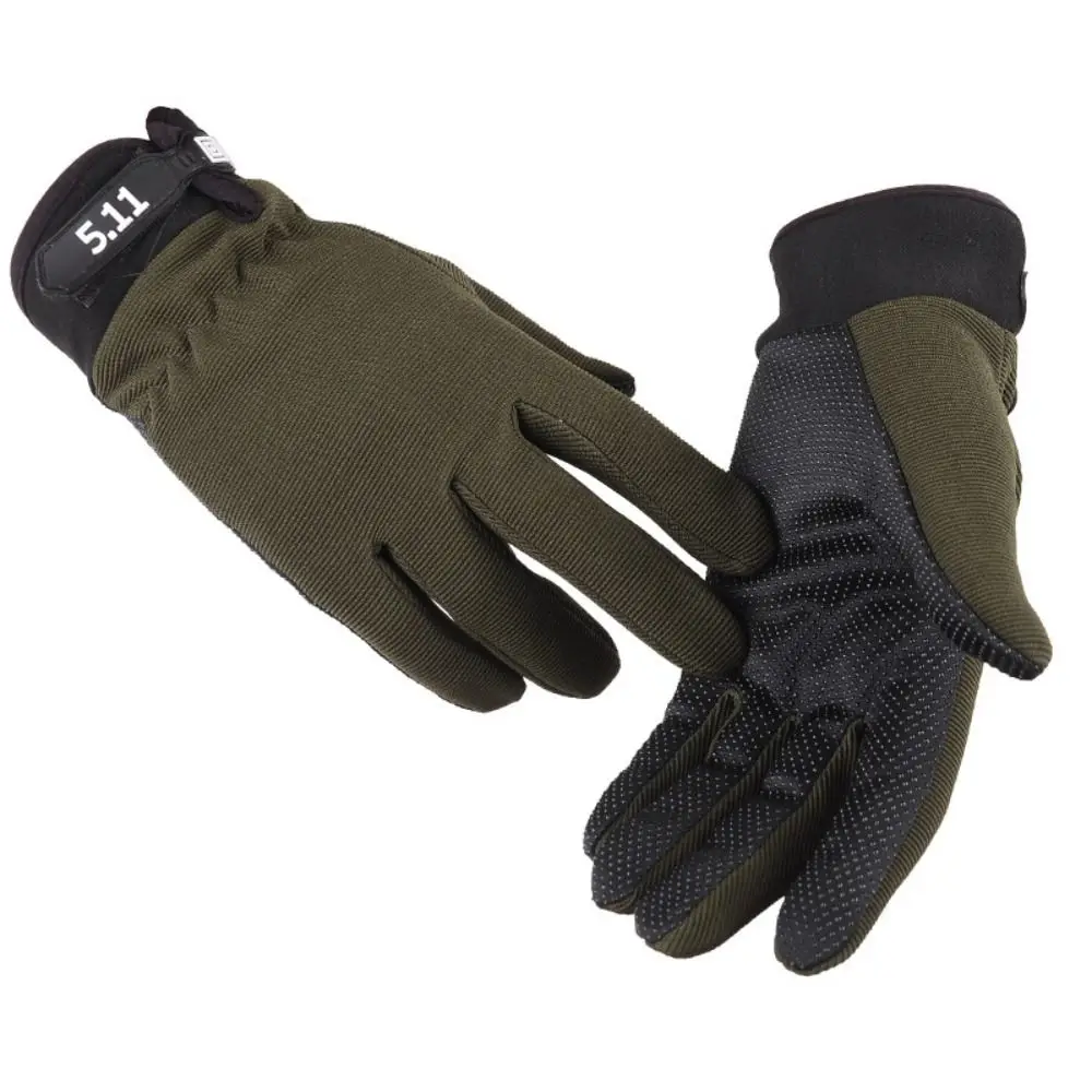 1 Pair Of Sweat Release Cycling Gloves Shock-Absorbing Anti-skid Full Finger Gloves Sun-proof Touch Screen Mountaineering