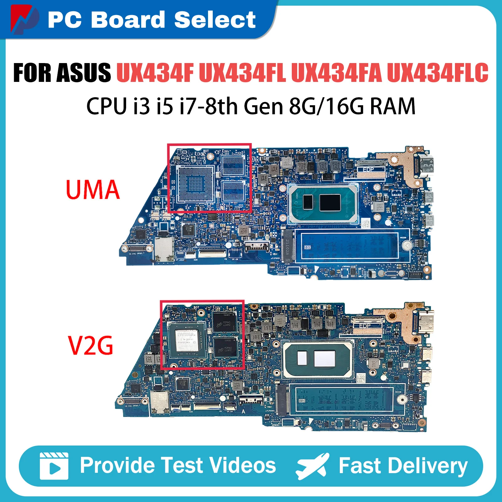 

Notebook Mainboard For ASUS UX435EA UX435EAL UX435EGL UX435EG BX435E RX435E Laptop Motherboard I5 I7 11th Gen 8GB 16GB-RAM