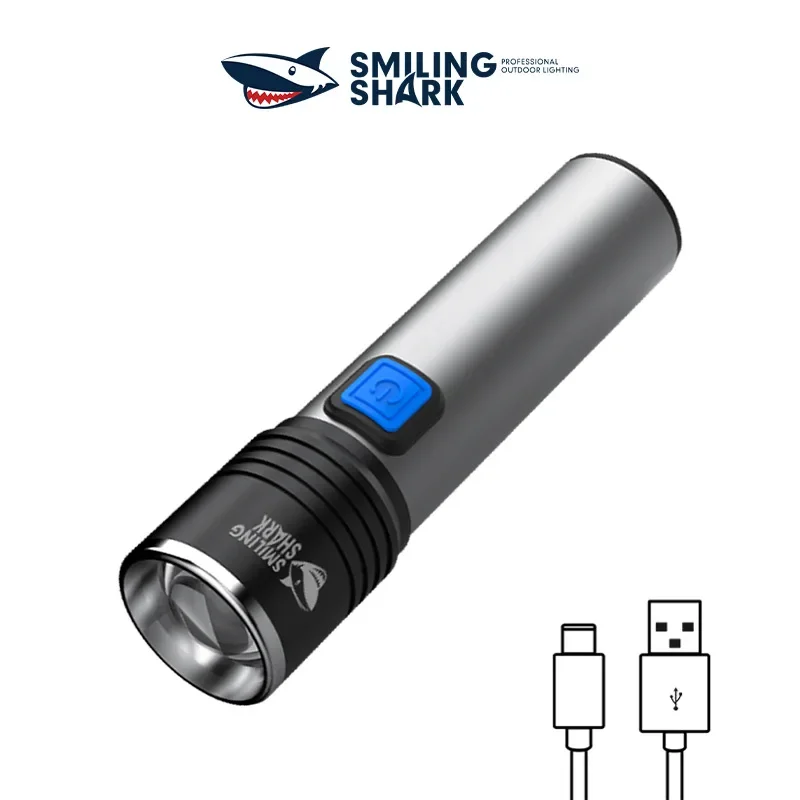 Outdoor Small Fixed Focus Flashlight Aluminum Alloy 3 Gear Adjustable LED Torch for Camping Patrol Hiking