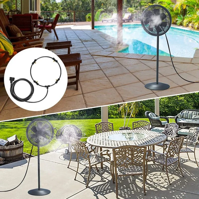 Anello di raffreddamento da 16 pollici, Kit ventola da esterno per brezza fresca del Patio, accessori per ventilatori da giardino per Patio esterno