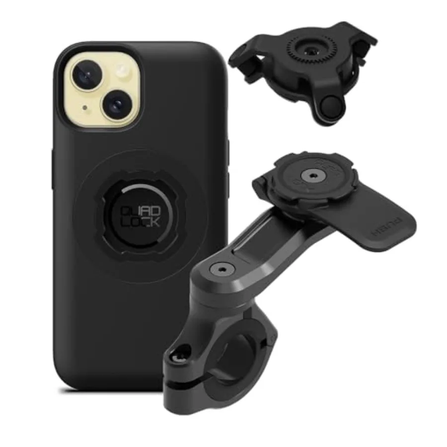 

Комплект для крепления на руль мотоцикла PRO с виброгасителем и чехлом для телефона MAG для iPhone 15. Идеально подходит для мотоциклистов, ищущих надежное крепление.