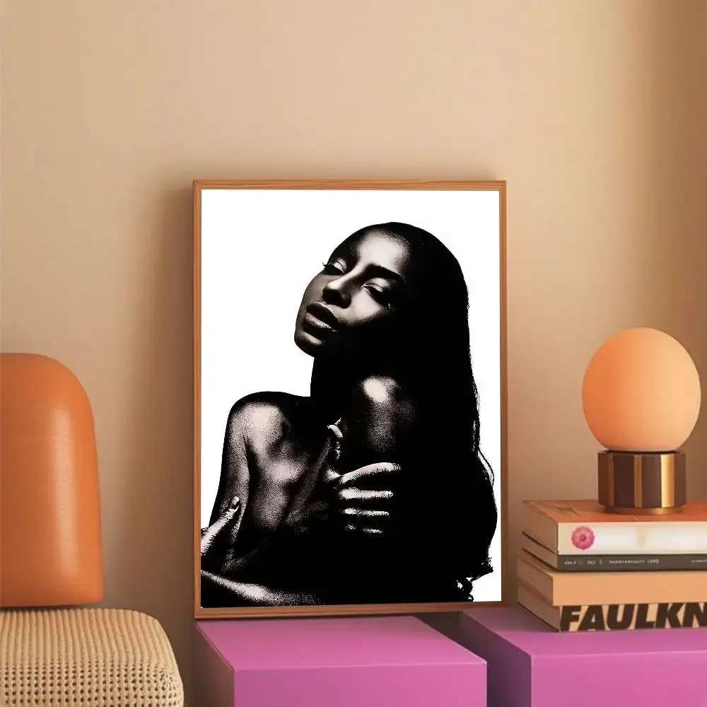 الحديثة العصرية Sade الموسيقى أسود أبيض الموسيقار المشارك ذاتية اللصق الفن ورق مقاوم للماء ملصق مقهى بار غرفة جدار ديكور