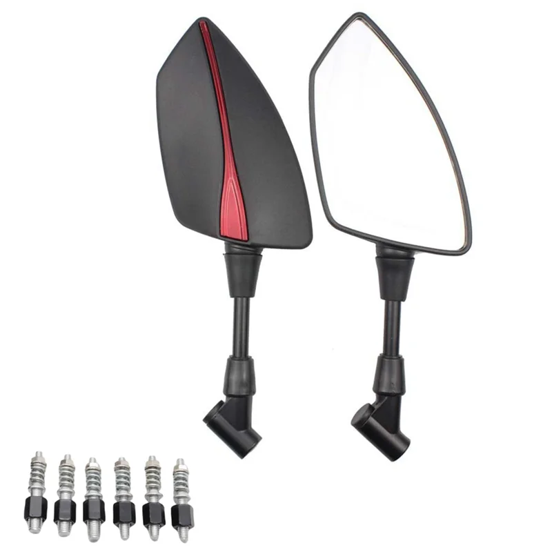 

Универсальное зеркало заднего вида для мотоцикла 10 мм 8 мм, зеркало заднего вида с топором, боковое зеркало с 6 винтами-A67F