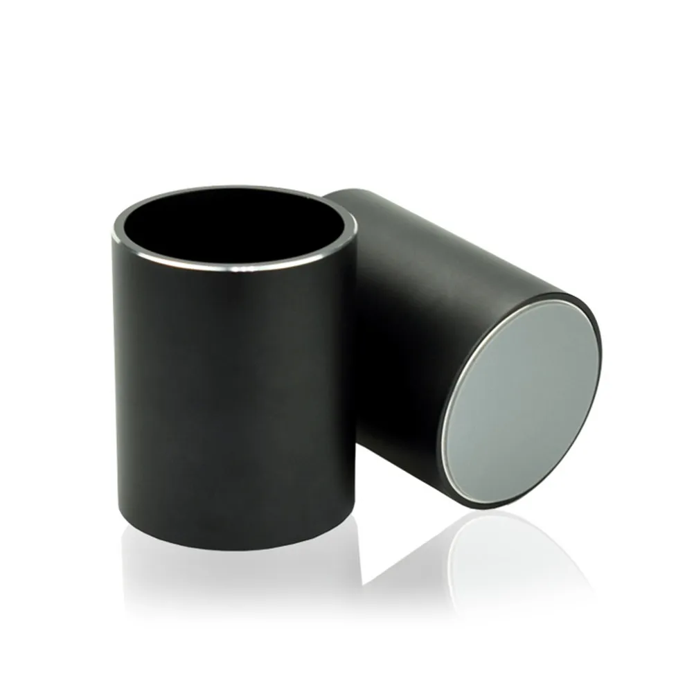 Aluminium Alloy Pencil Holder Black Wear Resistant Desktop Pen Container Organizer for Office Home School Multipurpose Brush Pot