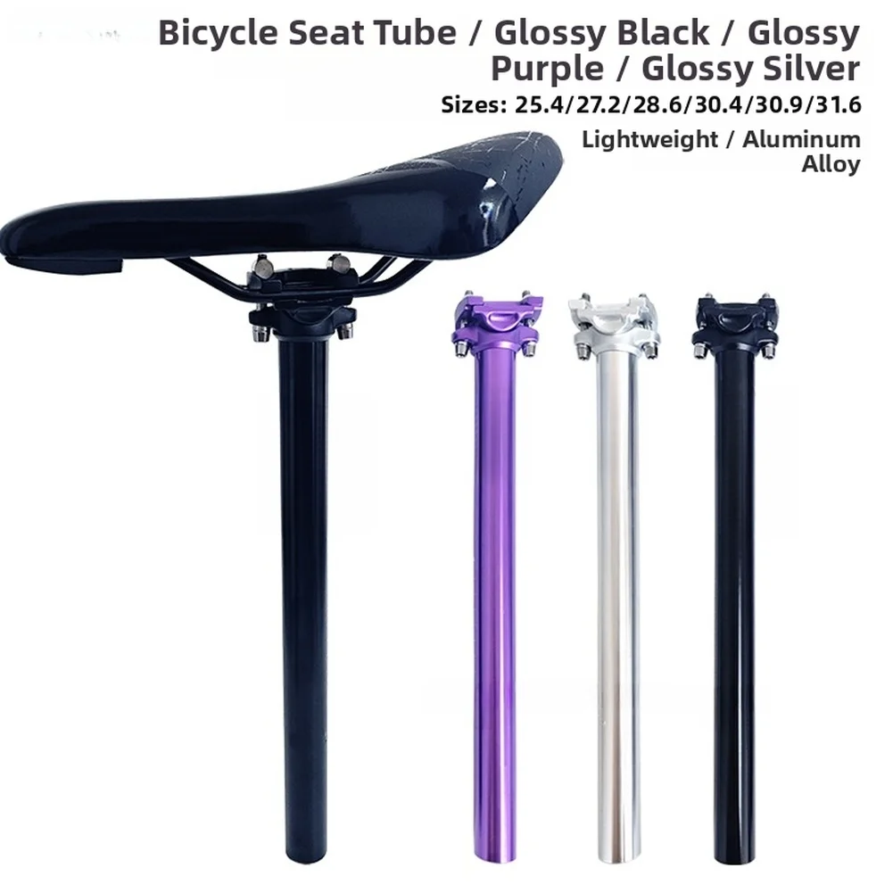 Bike Seatpost A6061 Aluminum Alloy 35cm Length Dual Bolt Design for Stability and Easy Saddle Height Adjustment All Common Sizes