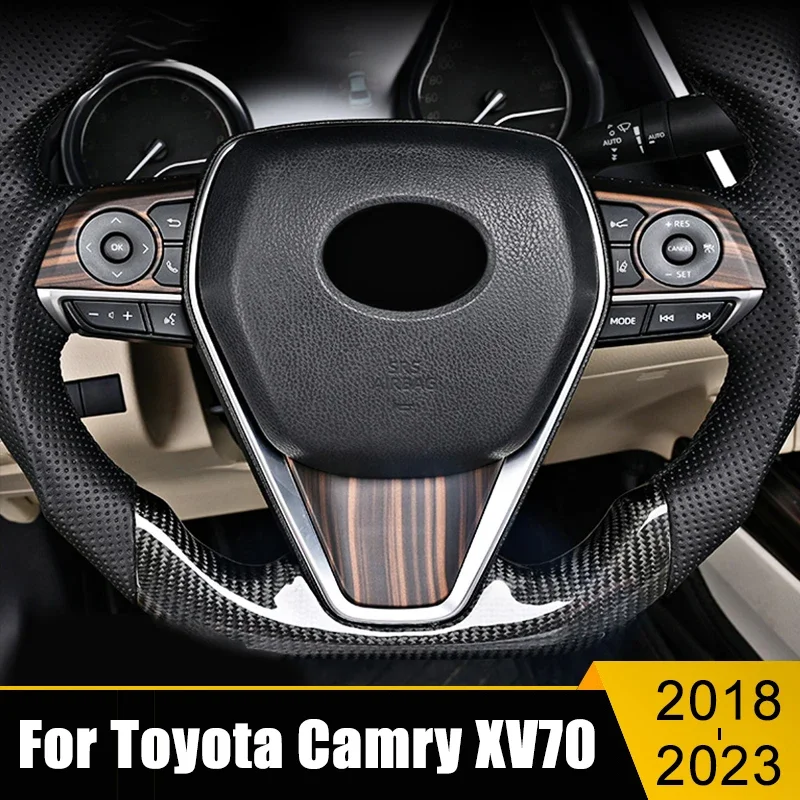 

Автомобильные аксессуары для Toyota CamryXv70 2018-2020 2021 2022 2023, кнопка на руле, панель, накладка, наклейки, украшение, украшение
