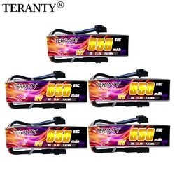 1/2/5/8pcs TERANTY 650mAh 3S 11.4V HV Lipo Battery 60C/120C For FPV Racing Drone 4 Axis UAV RC Drone Parts With XT30U Plug