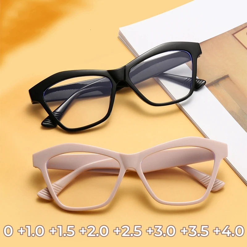 

2024 Retro Cat Eye Small Frame Presbyopia Glasses Anti Blue Light Eyeglasses Ultra Light Unisex Transparent Reading Eyewear