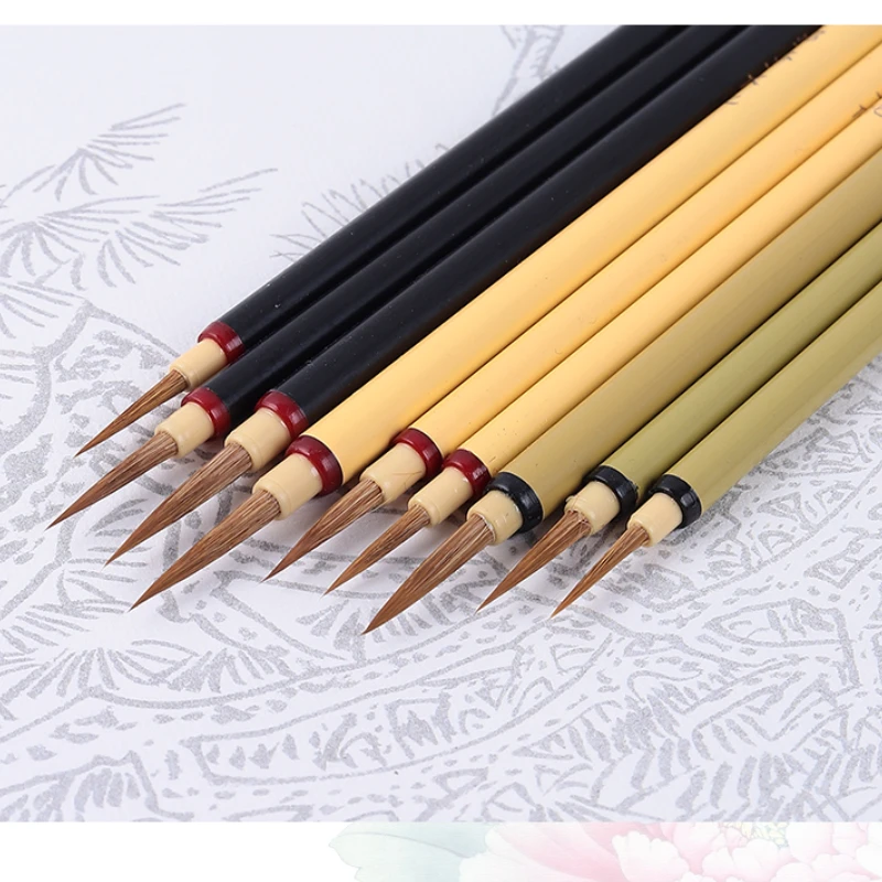 Chinese Painting Line Drawing Brushes Set Chinese Huzhou Watercolor Painting Brush Meticulous Painting Beginner Drawing Supplies