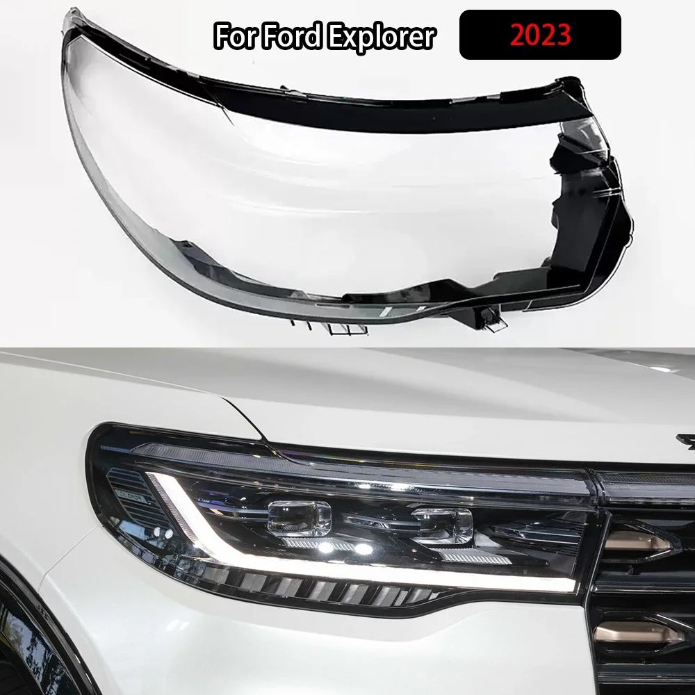 

For Ford Explorer 2023 Car Transparent Lampshade Head Light Lamp Cover Glasses Lamp Shade Headlight Shell Cover Lens Parts