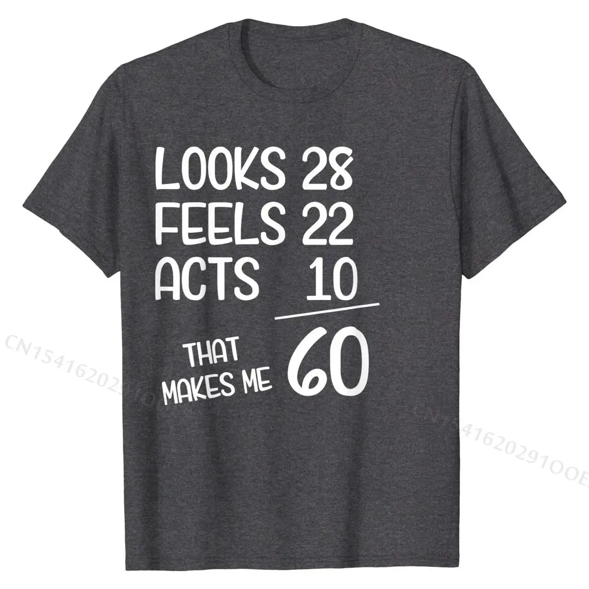 Funny 60th Birthday Gift 60 Years old Born in 1960 T-Shirt Cotton Tops Tees for Men T Shirts Geek Funky